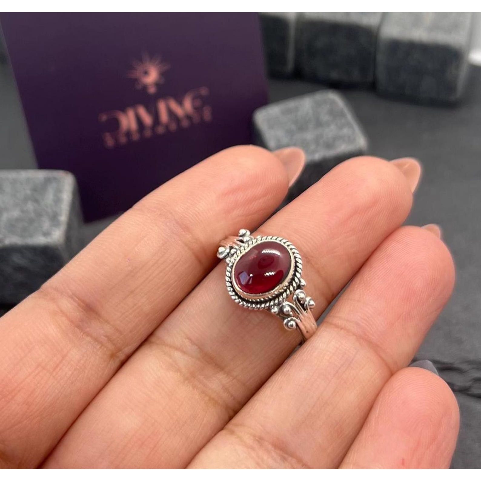 Sterling Silver Gemstone Ring